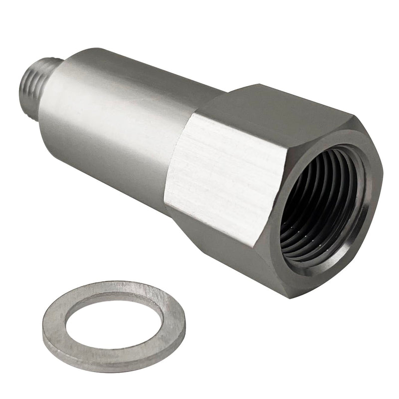 Coolant Temperature Sensor Water LS Engine Swap Adaptert Extended Length M12-1.5 Male to 3/8 NPT Female Fitting LSX LS1 LS3 LS2 LM4 LM7 L76 LQ4 LQ9 LR4 LS6 L92 L99 L33 LR4 LH6 M12x1.5-3/8 NPT Extended Length temp sensor AL