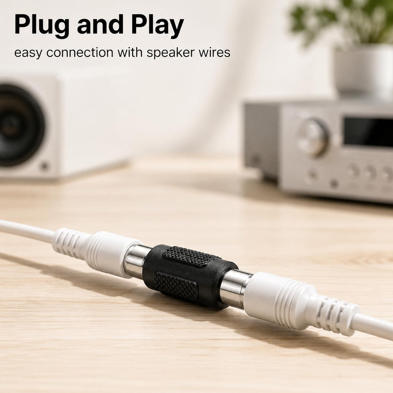 12-Pack RCA Female to Female Adapter, RCA Adapter Audio Video Connector RCA Extension Cable Adapter Coupler for TV Phono Speaker & Amplifiers