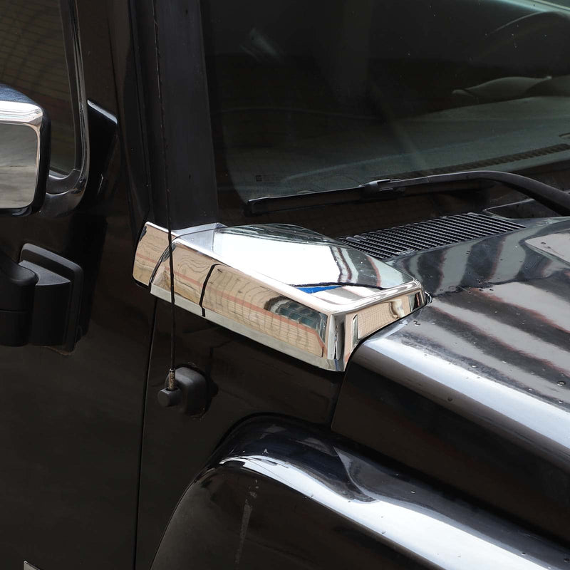 Hood Side Air Intake Vent Cover Compatible with Hummer H3 2005-2009 Accessories Front Hood Side Air Intake Decor Hood Vents Cover Moulding Bezel Engine Hood Cover ABS (Chrome) Chrome