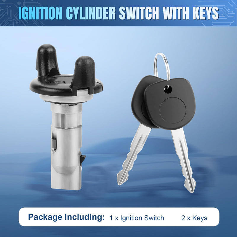 LCWRGS Ignition Lock Cylinder Switch with Keys Replacement for 1998-2003 Chevy Silverado Suburban Tahoe Express GMC Sierra Savana Yukon XL 1500 2500 3500 Cadillac Escalade, Replaces US287L