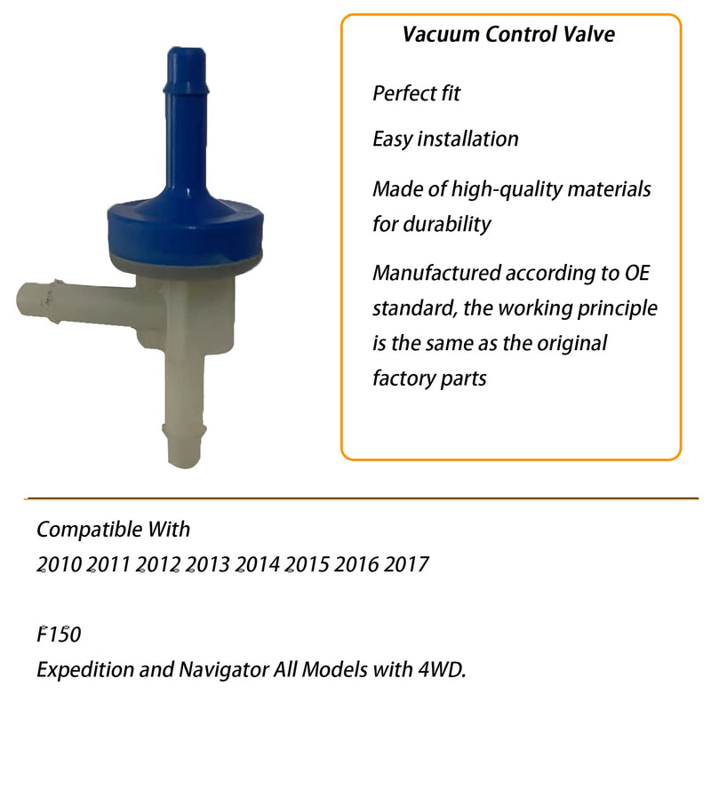 AL3Z-19A563-A YG-429 Vacuum Control Valve for 2010-2017 Lincoln navigator and F150 Expedition, Check Valve Blue & White