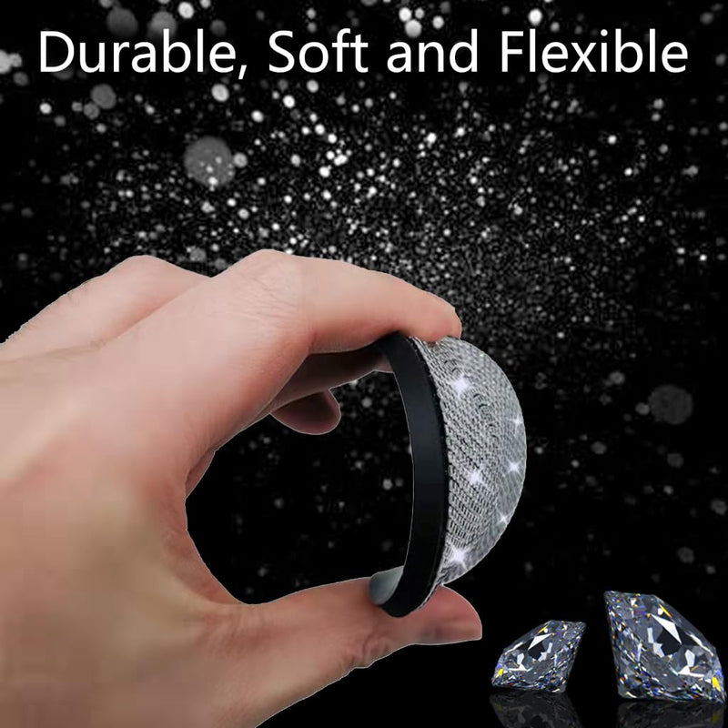 NBTEPEM 4pcs Bling Car Cup Holder Coaster, 2.75 inch Anti-Slip Shockproof Universal Fashion Car Coasters Insert Bling Crystal Rhinestone Automotive Interior Accessories for Women (4 pcs, White) 4 pcs