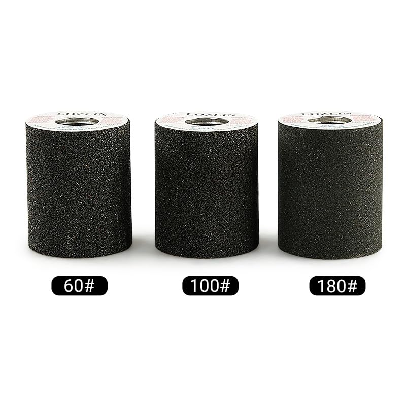 LOZLIN 4PCS Cylindrical Diamond Grinding Wheel Polishing Head Abrasive Sanding Wheel 50/100/200 Grit Angle Grinder Grinding Heads Matching Extensions