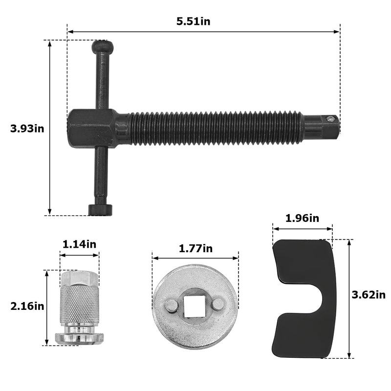 Car Brake Piston Wind Back Tool, 3pcs/Set Brake Caliper Piston Rewind Tool, Auto Rear Brake Pad Wind Back Tool, Brake Caliper Wind Back Tool for Replacement of Rear Brake Pad 3 PCS/Set