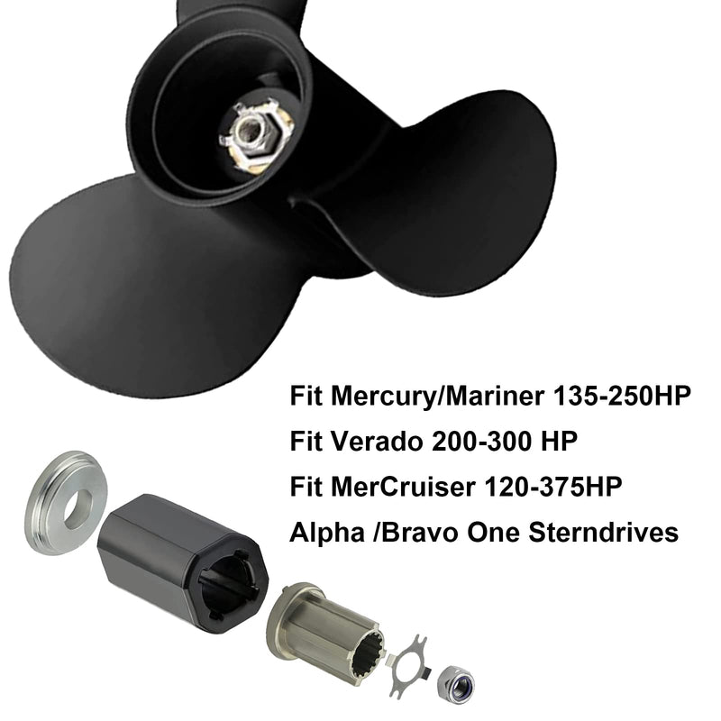 CDIYTOOL 835257Q1 Prop Hub Kit, Hub Kit Mercruiser Alpha One Propeller 835257K1 Replacement Quicksilver for Mercury 135-300 HP, Alpha One, Mercruiser Alpha, Bravo One Drives 135-300HP Outboard Engine