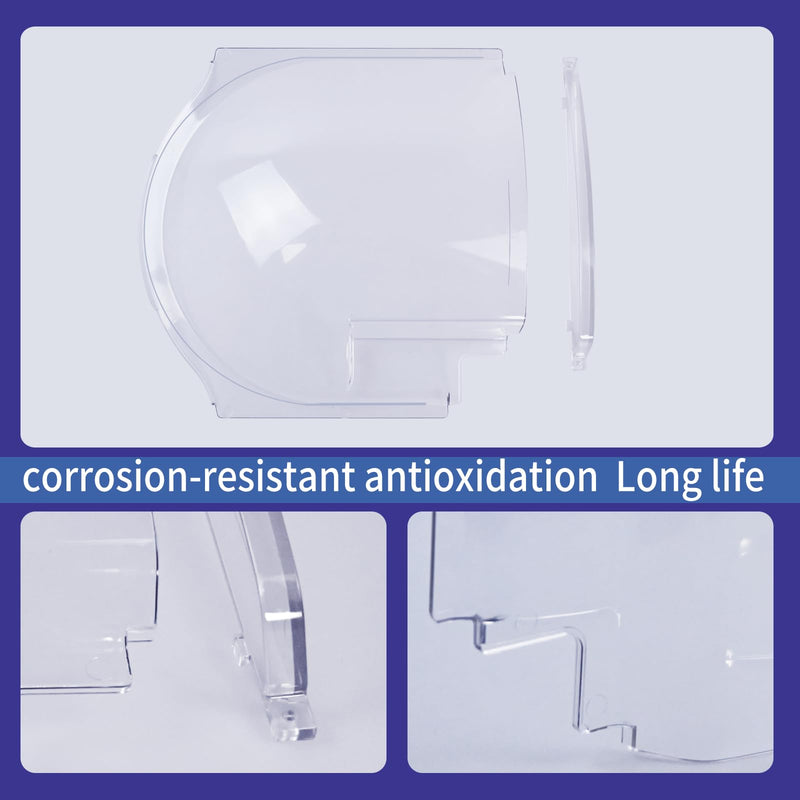Clear Plexiglass 4812-01 Screen Door Bubble Style Slider & 4810-00 Stopper Complete Replacement Kit, Compatible with Dexter Right Hand Screen Door Bubble Style, Clear, Works with 4814-00 Holder