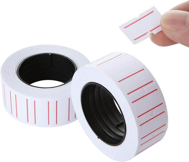 MX 5500 Price Gun Labels, 20 Rolls, 10,000 Labels Total, Includes 2 Ink Rollers (Fluorescent Green with Security Slits) Fluorescent Green