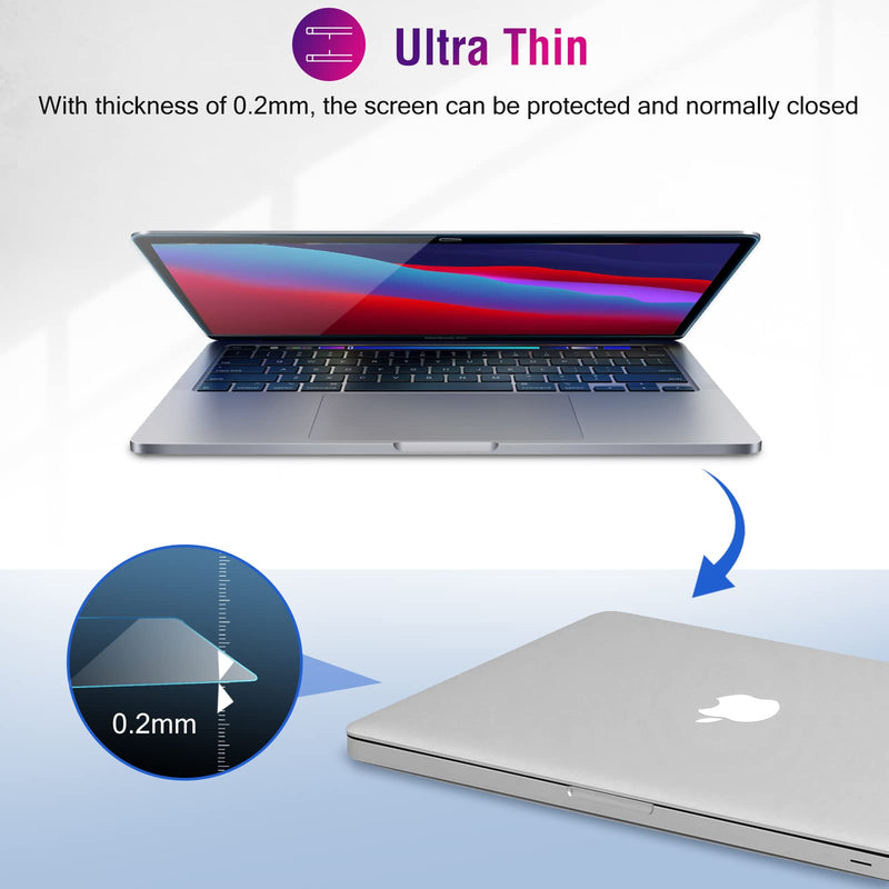 ProCase Privacy Screen Protector, Anti-Spy Tempered Glass Tinted Screen Film Guard for MacBook Air 13 2020 2019 2018 / MacBook Pro 13 2022 2020 2019 2018 2017 2016