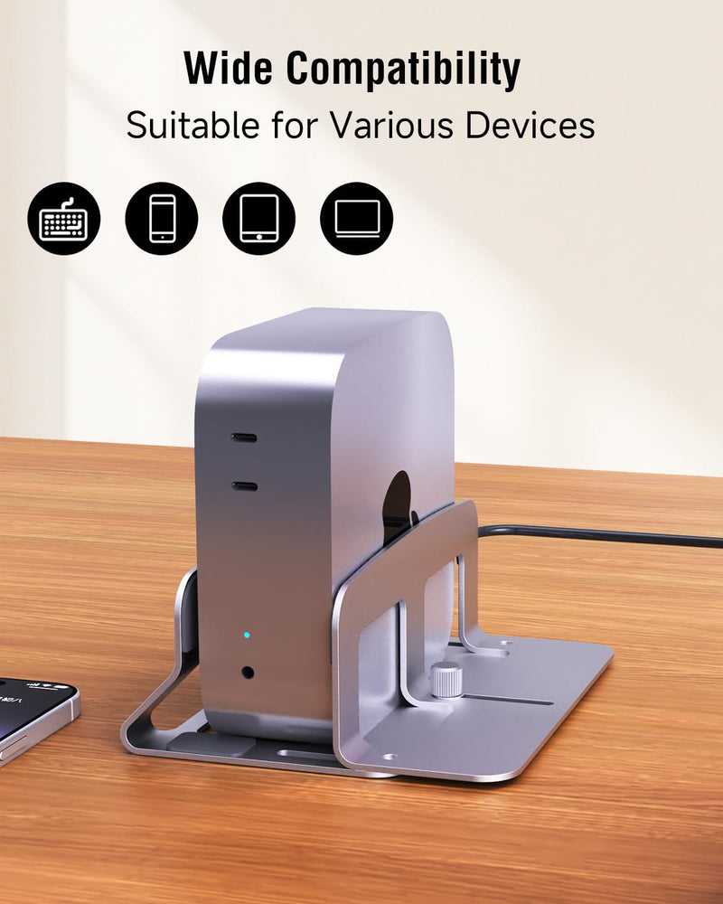 luminum Vertical Laptop Stand Dock Holder, Adjustable Slot Width 14-45mm | Space-Saving Upright Storage,for MacBook Pro Air,Mac,HP,Dell, Mac mini Computer Laptop Stand for Office Home, Up to 17" Silver-A