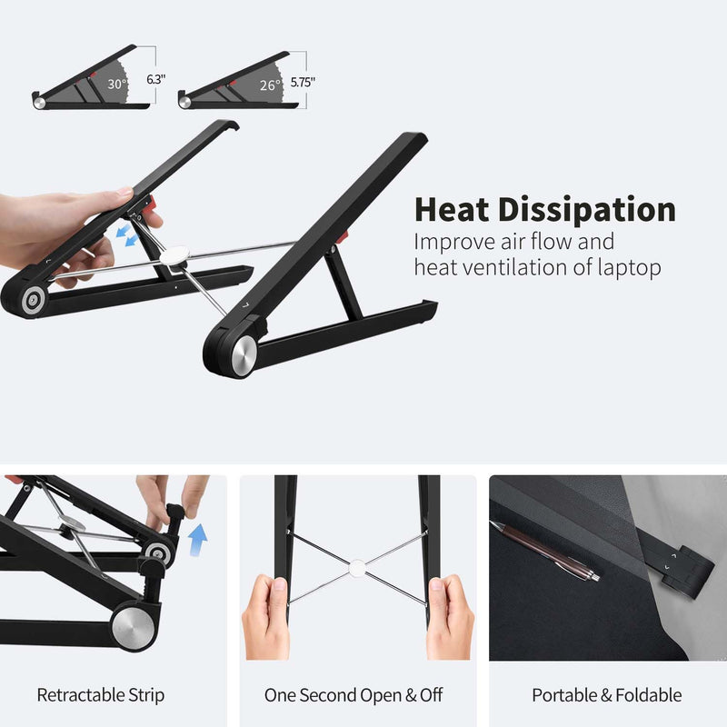 Portable Laptop Stand for Dell Alienware m18 m17 m16 m15 x17 x16 x15 x14 Area-51m 16 Aurora 14 15 16 17 18 inch Gaming Laptop for Desk,Made of Reinforced Nylon, 304 Stainless Steel and Silicone