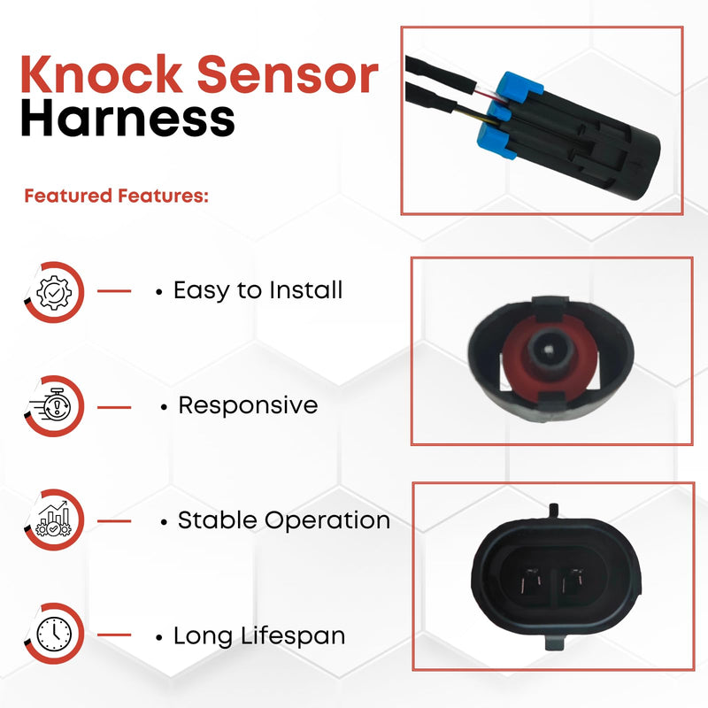Gen 3 LS Knock Sensor Extension Relocation Harness 41'' Compatible with LS1 LS6 LQ4 LQ9 LM7 L59 LR4 L33
