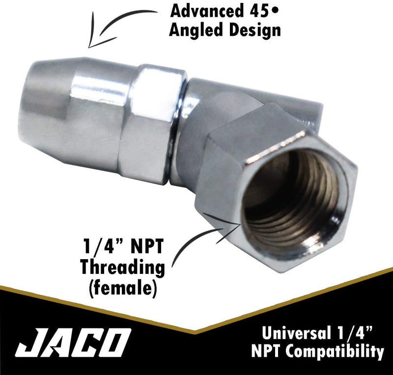JACO Advanced Angled Tire Air Chuck - 1/4" NPT (Pack of 2) (Open Flow) Open Flow