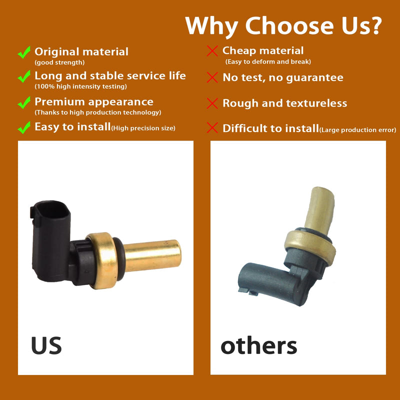 Engine Coolant Temperature Sensor Compatible with Cruze ELR Encore Malibu Trax Volt Sonic Astra ATS 08 09 11 12 13 14 15 16 17 18 19 L4 V6 1.4L 1.6L 1.8L 2.0L 2.4L Replaces 213-4688 55591401 SU13821