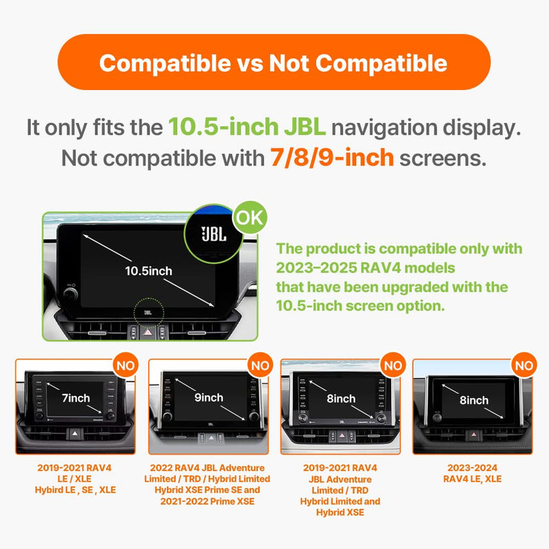 FICS Car Phone Holder for Toyota RAV4 – Custom-Fit Mount for Seamless Display Integration (Toyota RAV4 10.5" JBL Monitor) Toyota RAV4 10.5" JBL Monitor