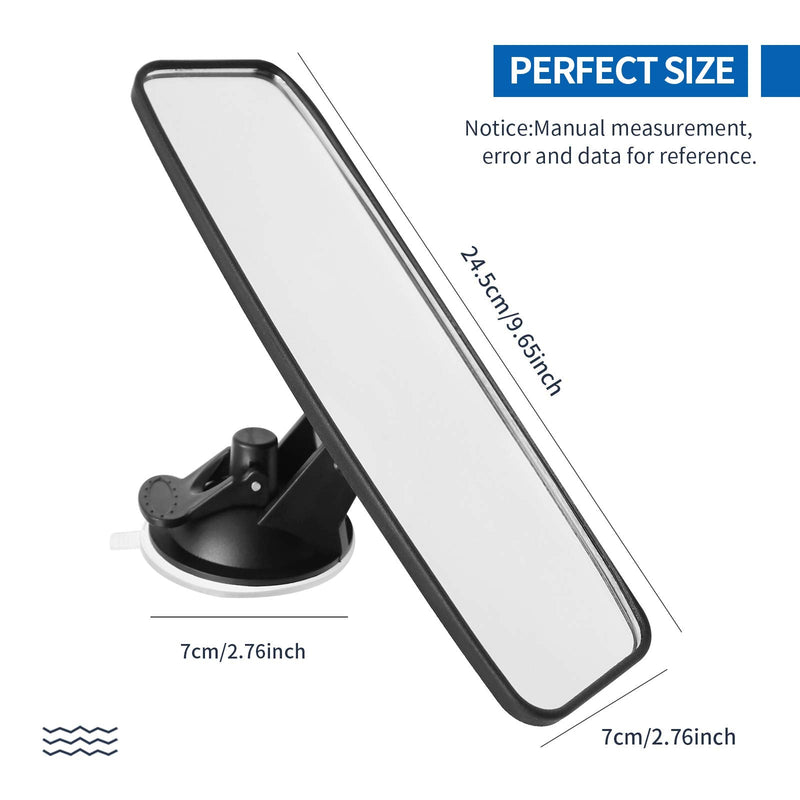 Rear View Mirror, Adjustable Car Interior Rear View Mirror Car Seat Child Safety Mirror for Universal Cars Trucks SUV-9.64 x 2.6 inch (White) White