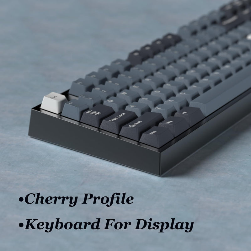 surmen Classic Cherry Profile Keycaps Set, 163 Keys PBT Double Shot Gaming Keyboard Replacement Keys for Multi-Size Mechanical Keyboard (Cherry Apollo) Cherry Apollo