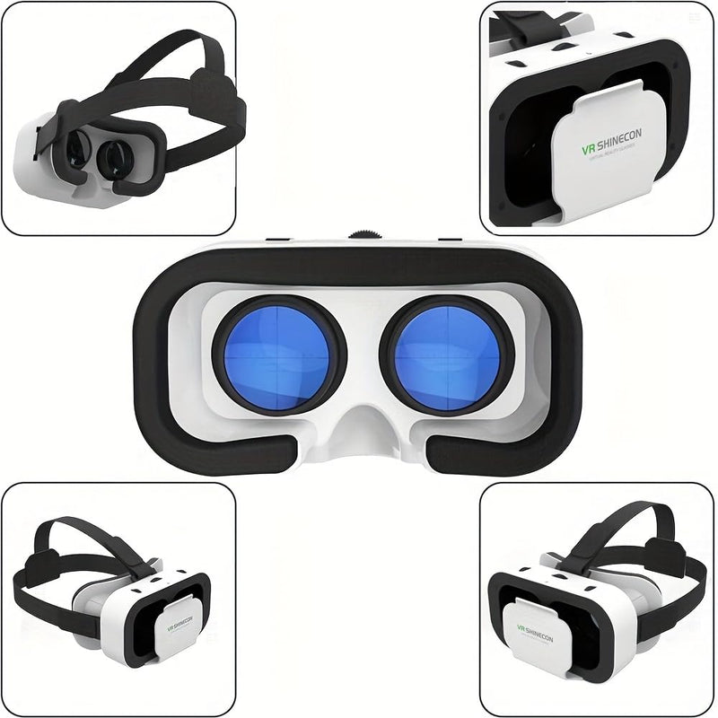 3D VR Glasses VR Virtual Reality Headset, Support 360 Panorama Large Screen, Anti-Bluelight Adjustable Pupil Distance, Prevent Fatigue Goggles for Movies Games