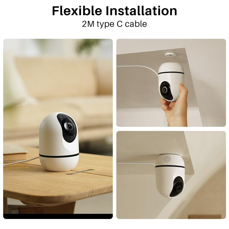 WUUK Magnetic Security Camera and Pan Tilt Camera Bundle