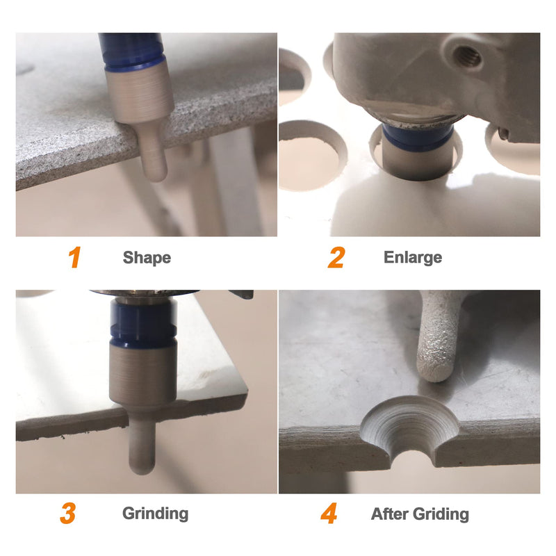 Diamond Core Drill Bit Set - 6/8/25/35/50mm Diamond Hole Saw & for Porcelain Tile Ceramic Marble Granite Drilling 10-25mm Diamond Finger bit with 5/8-11 Thread&Adapter 7 Kit5