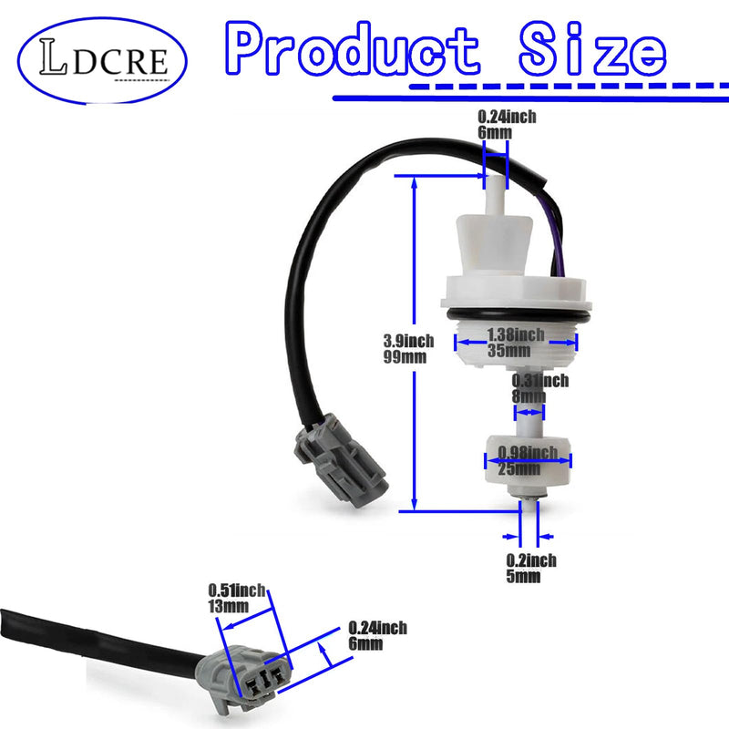 Diesel Water in Fuel WiF Sensor Compatible with Chevy Silverado 2500 3500 GMC Sierra 2500 3500 2001-2011 GM 6.6L Duramax LB7 LLY LBZ LMM LM1,Water in Fuel Indicator Sensor Replace#12639277 12639450