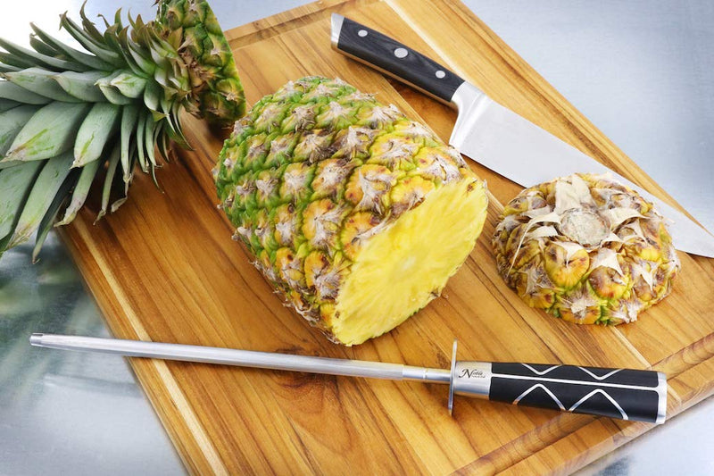 Professional Honing Steel 10”, Magnetized for Safety, No Rust, No Cheap Plastic! Noble’s Knife Sharpener Has an Oval Handle for a Firm Grip and is Built For Daily Use, Perfect for Chefs! Luxury 10"