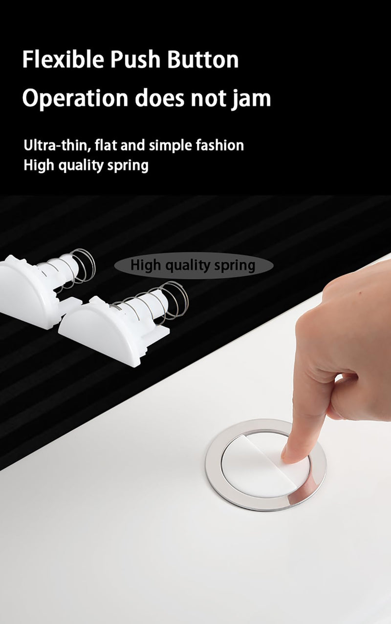 48mm Toilet Cistern Dual Flush Valve Push Button 2 Pack Replacement Toilet Tank Flush Valve Ceramic Push Button Thread Diameter 1.89"