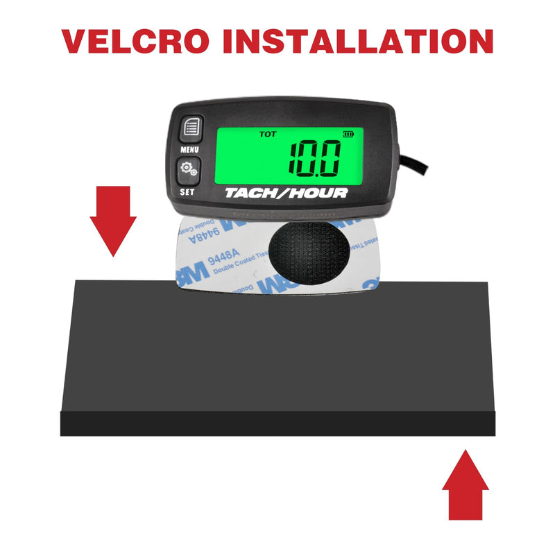 Digital Tachometer, Digital Hour Meter, Used for Lawn mowers, Motorcycles, Tractors, generators, Outboard ATVs, Snow blowers, etc., Maintenance Reminders,Replaceable Battery