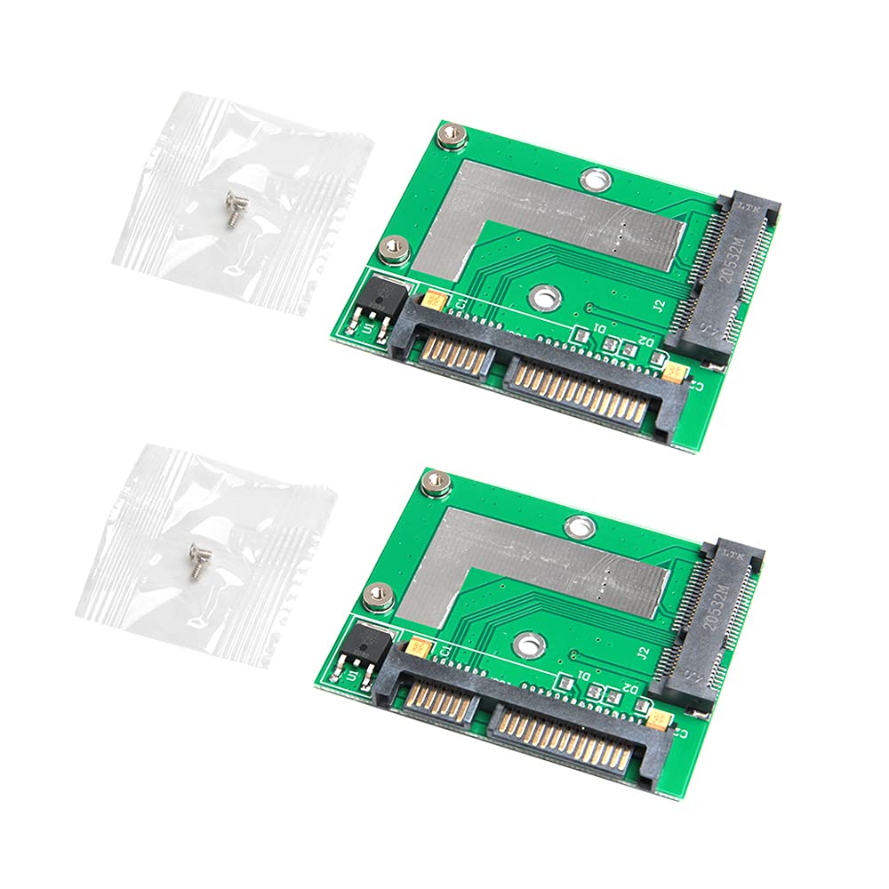 2Pcs Mini PCIE MSATA SSD to 2.5'' SATA 6.0GPS Adapter Converter Card Module Board