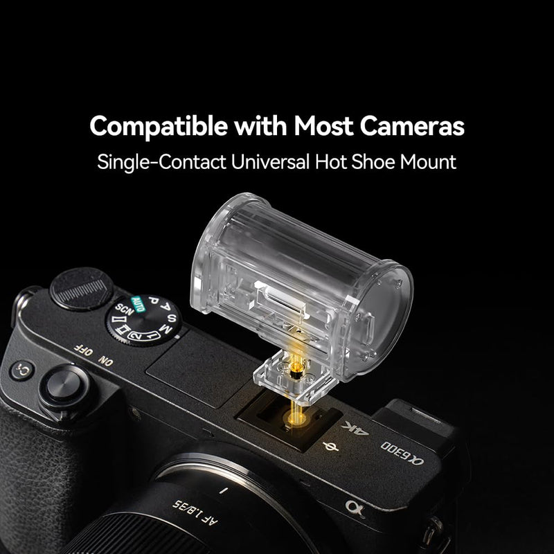 TTARTISAN M01 Mini Camera Flash, 5600K±200K GN12 with 4 Power Levels,Built-in Lithium Battery,Flash for Sony Fujifilm Canon Nikon Olympus Camera