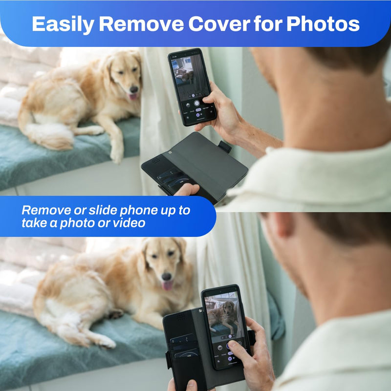 DefenderShield Universal E M F Blocker for Cell Phone Cover - Slim & Lightweight Full-Spectrum Radiation Blocker for Cell Phone to Reduce Wireless Signals & Battery Emissions from Direct Body Contact Black Standard