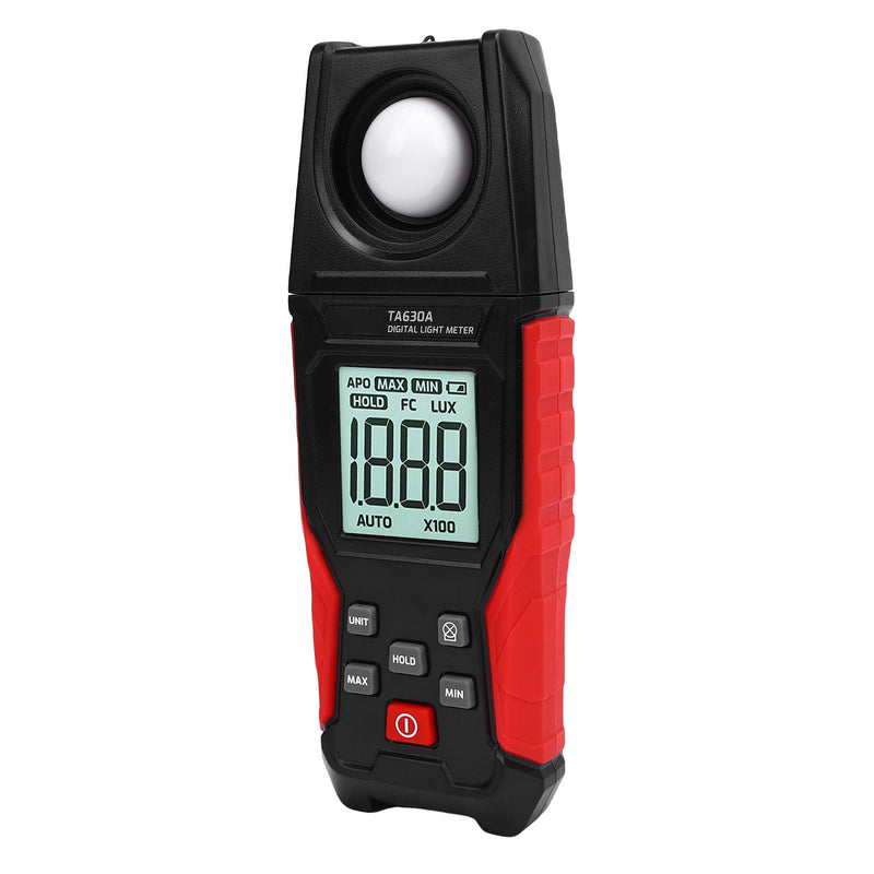 Generic Digital Illuminance Meter Light Meter Luxmeter 0.1 to 200000 Range with Rotatable Sensor and LCD for Plants Photography LED Lights Indoor Outdoor