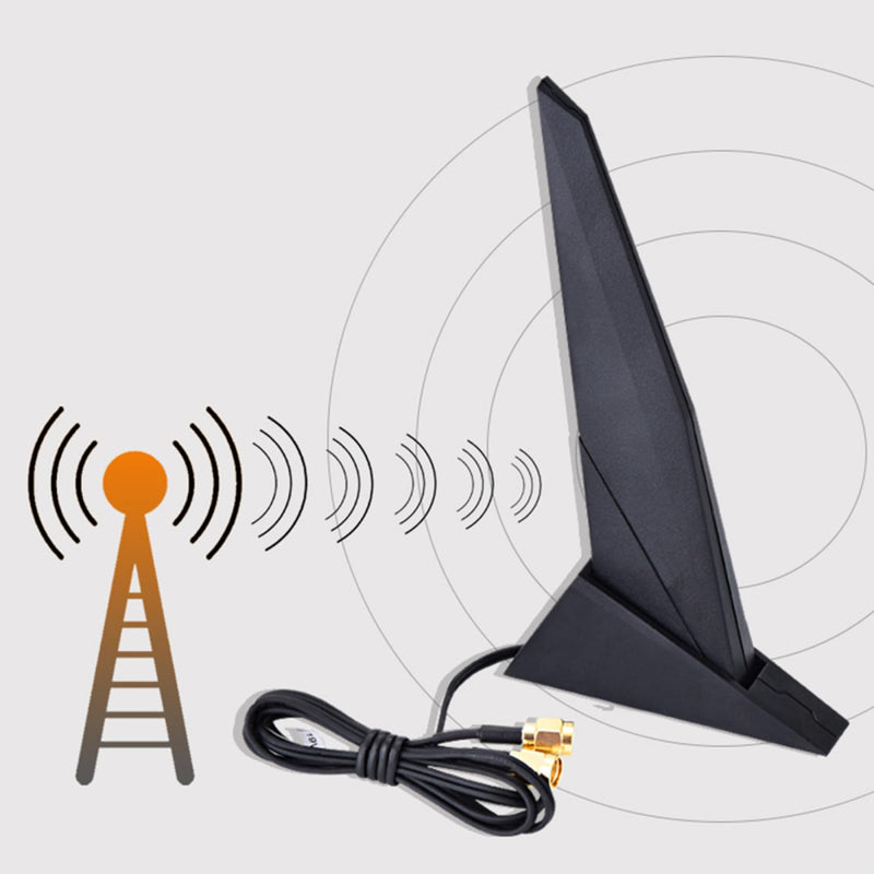 Dual Band WiFi Antenna 2.4GHz 5GHz RP-SMA Magnetic Base Adapter Antenna with 2.7ft Extension Cable for ASUS Z390 Z490 X570 Motherboard 2T2R PCI-E Bluetooth Network Router