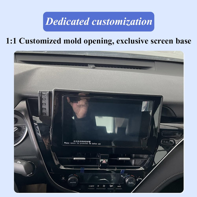 Car Phone Holder for Toyota Camry 2021-2024 7-inch Screen | [Not Fit 9-inch Screen] Auto Accessories Auto Lock Hands Free Cell Phone Mount Car fits for iPhone & All Smartphone For 2021-2024 Camry