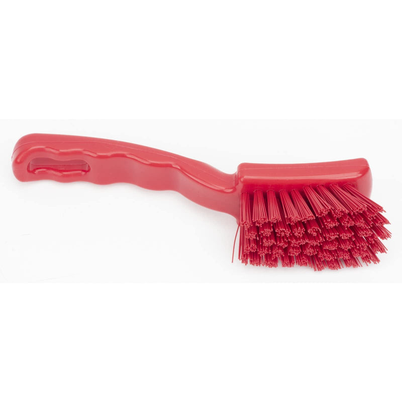 SPARTA 41395EC05 Plastic Scrub Brush, Detail Brush, Kitchen Brush With Hanging Hole For Cleaning, 7 Inches, Red, (Pack of 6)