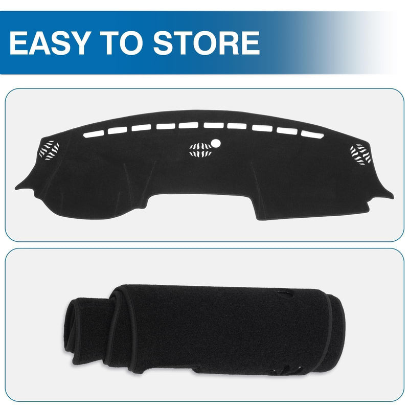 KUST Car Dash Cover for Dodge RAM 1500 2500 3500 2019-2024 2025 2026 Non-Slip Interior for Dodge RAM Accessories Center Console Dash Cover Custom Fit Dash Mat Sunshade Windshield Glare Black Dash Cover for Dodge RAM 1500 2019-2026