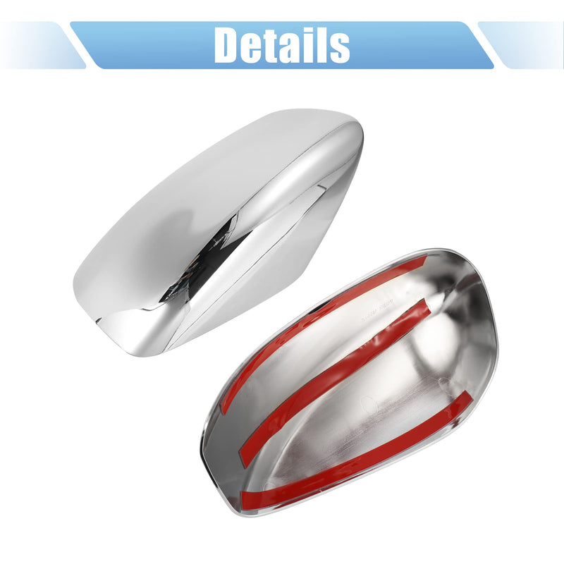 X AUTOHAUX Pair Car Exterior Chrome Plated Power Full Mirror Cover Cap for Nissan Altima 2013-2018 without Turn Signal