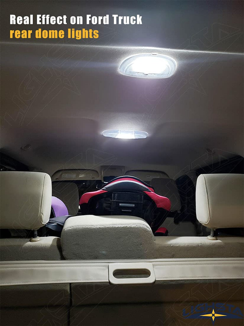 9PCS Super Bright White LED Interior Light Kit Package for Ford F150 2009 2010 2011 2012 2013 2014 + Cargo Lights + License Plate Lights and Install Tool