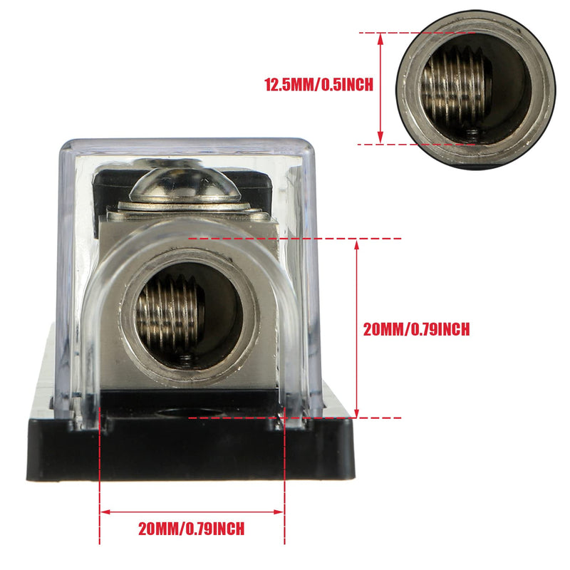 BOJACK 0/2/4 Gauge AWG in Line ANL Fuse Holder with 300 Amp Fuse 300A