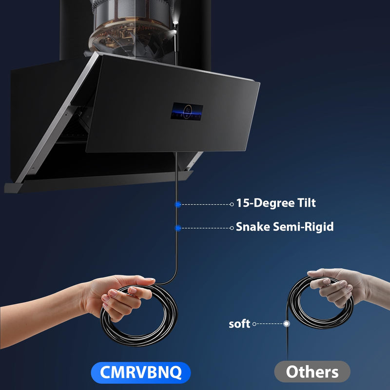 Endoscope Camera with Light, Dual-Lens 1920P HD Borescope Tools with 8+1 Adjustable LED Lights, 9.8FT Semi-Rigid Snake Cord IP67 Waterproof Inspection Camera for iPhone, iPad, iOS and Android Phone Dual Lens