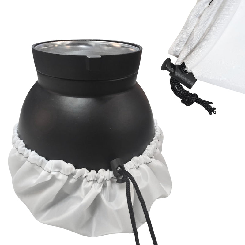Adjustable Diffuser Sock with Secure Cord Lock, Soft White for 7-12" Standard Reflectors, Deep Focus & Sparkler Reflectors [2-Pack]