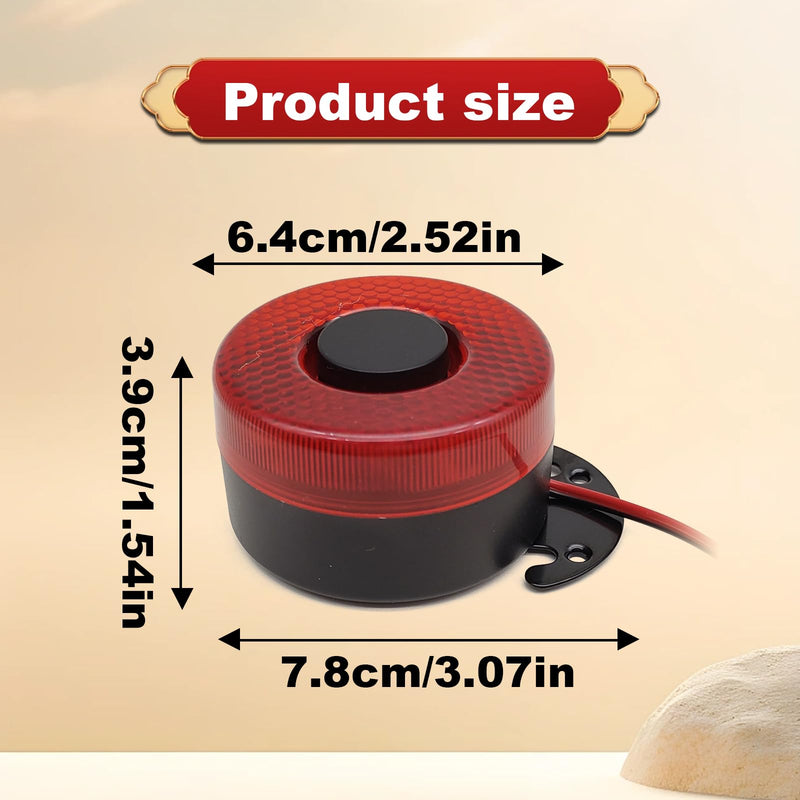 Car Back-up Alarm, 12V/24V 105dB Reverse Beeper Backup Alarm Vehicle Auto Back Up Horn Truck Backup Horn with LED Light, Buzzer Siren Waterproof Universal Backup Accessories