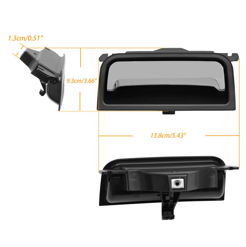 Gledewen Center Console Latch, Compatible with 2014-2020 Chevy Silverado Suburban Tahoe, GMC Yukon Sierra 1500 2500 3500, Plate Armrest Lid Lock | Replace# 22792217 22861304 Center Console Cover Lock Silver