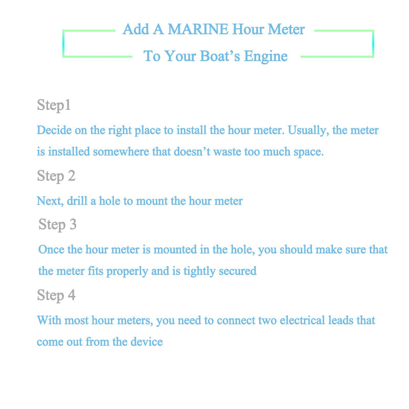 12-36V DC/AC Boat Marine Hour Meter, Quartz Hour Meter, Round Waterproof Hour Gauge Compatible with Boat Truck Engine 748 CHENNIC A Style