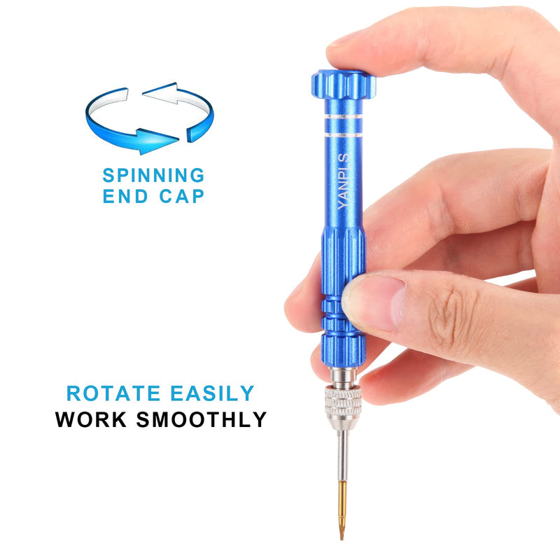Small Screwdriver Watch Glasses Mini Set, Micro Precision Tiny Screwdriver Set Small Screwdriver Set for Electronics Eyeglass (blue) Blue