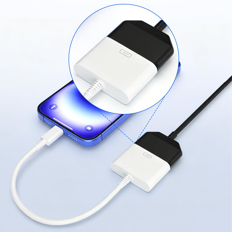 USB C to 30 Pin Female Adapter for iPhone 17, 2 Pack 30-Pin Converter | Apple MFi Certified, No Audio USB Type C to 30-Pin Charging and Data Converter for iPhone 17 17 Air 16 15 Pro Max 16 15 Plus