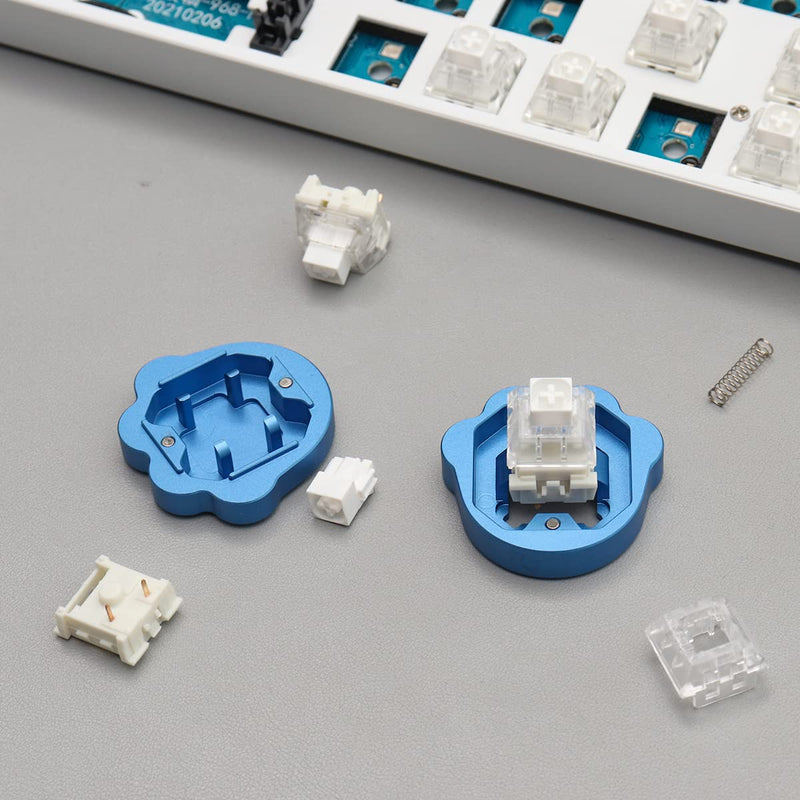 Gliging 2 in 1 Metal Switch Opener GPL 205G0 Lube Mechanical Keyboard Aluminum Alloy Opener Instantly for Cherry mx Switches Blue