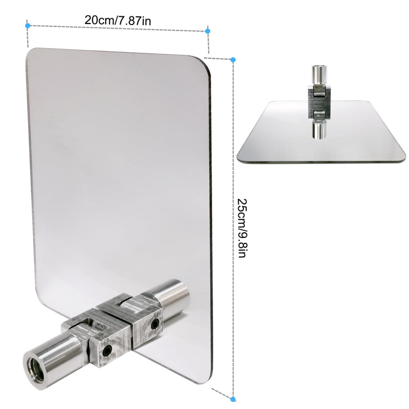 Under Vehicle Inspection Security Mirror – Large Under Car Search Mirror Couple to 3/4-in Extendable Threaded Poles for Check on Checkpoints, Airports, Hotels, Clubs, Police Sheriff and Milita Base 9.8x7.8 in Rectangle