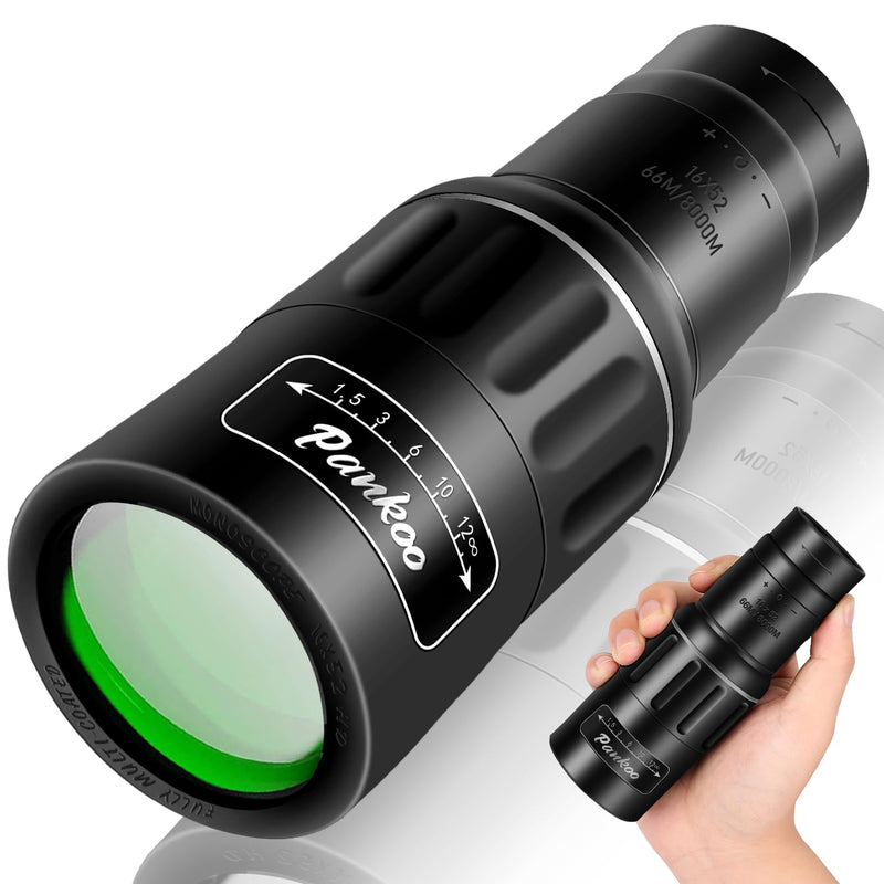 16X52 Monocular Telescope, 2023 High Power Prism Compact Monoculars for Adults Kids, HD Monocular Scope for Bird Watching Hiking Concert Travelling, D-Black, PA1652-2 16xmonocular