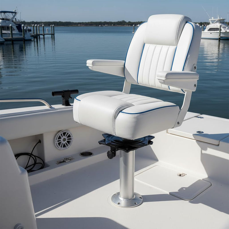 Smooth 360-Degree Boat Seat Swivel with Steel Construction, 5 1/4" Bolt Pattern, Compact Size for Boat Seats, Bar Stools, Counter Stools (Seat Swivel 1PC) Seat Swivel(1PC)