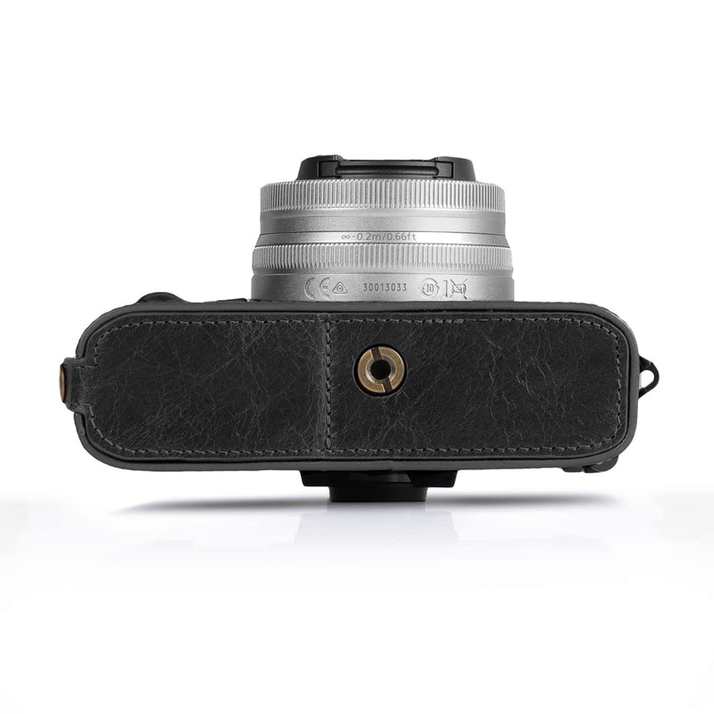 MegaGear MG2016 Ever Ready Genuine Leather Camera Half Case Compatible with Nikon Z fc (Black) Black